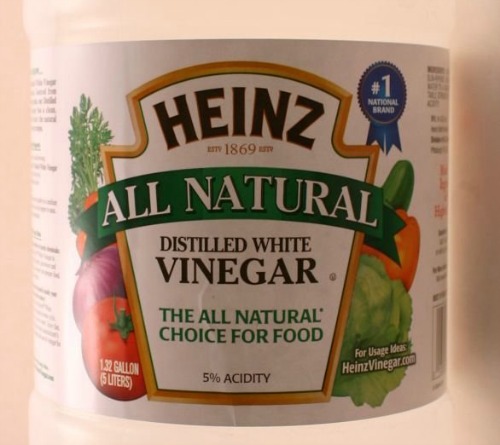 5% acidic white vinegar