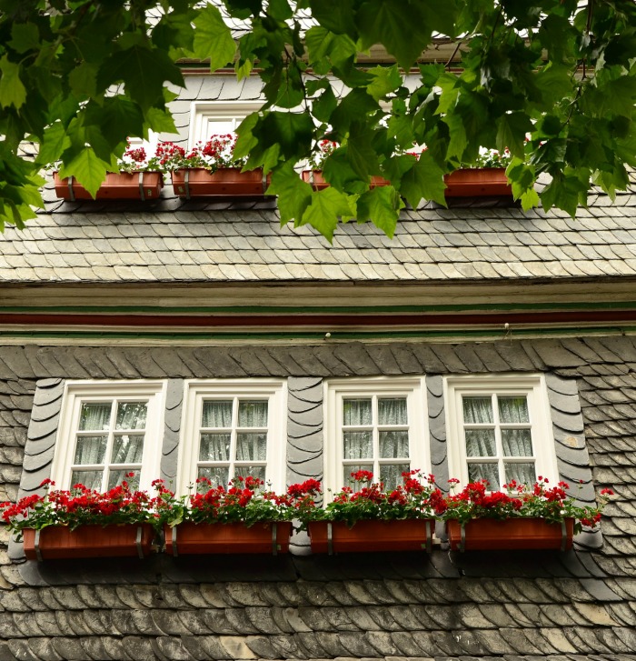 Matching flower boxes