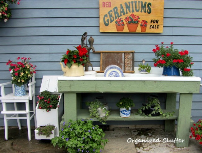 Potting bench from Organized Clutter